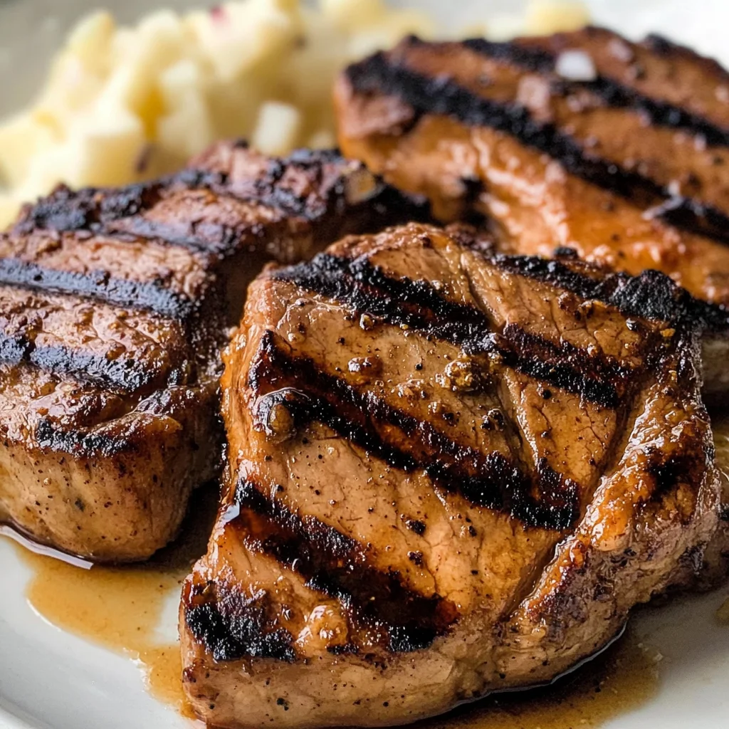 Honey Mustard Grilled beef Chops