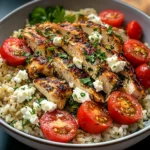 Mediterranean Chicken and Rice Bowl