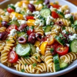 Mediterranean Pasta Salad: Fresh, Tangy, and Irresistibly Crisp!