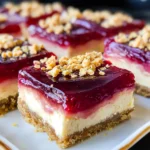 Peanut Butter and Jelly Cheesecake Bars