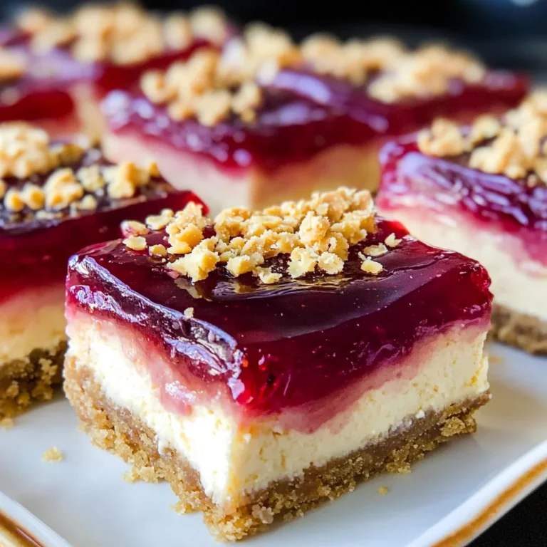 Peanut Butter and Jelly Cheesecake Bars
