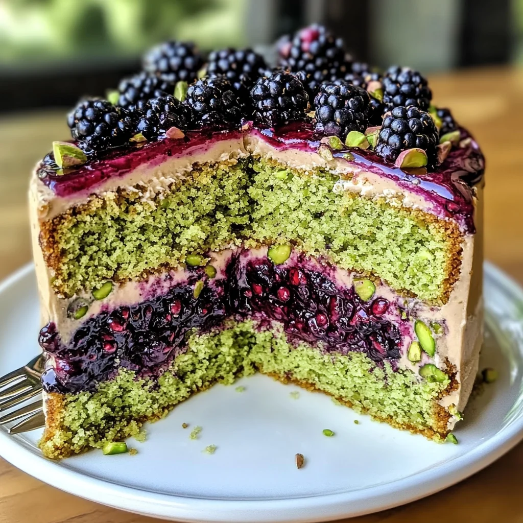 Pistachio and Blackberry Olive Oil Cake for a Flavorful Treat