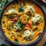 Quick Coconut Curry Soup with Dumplings
