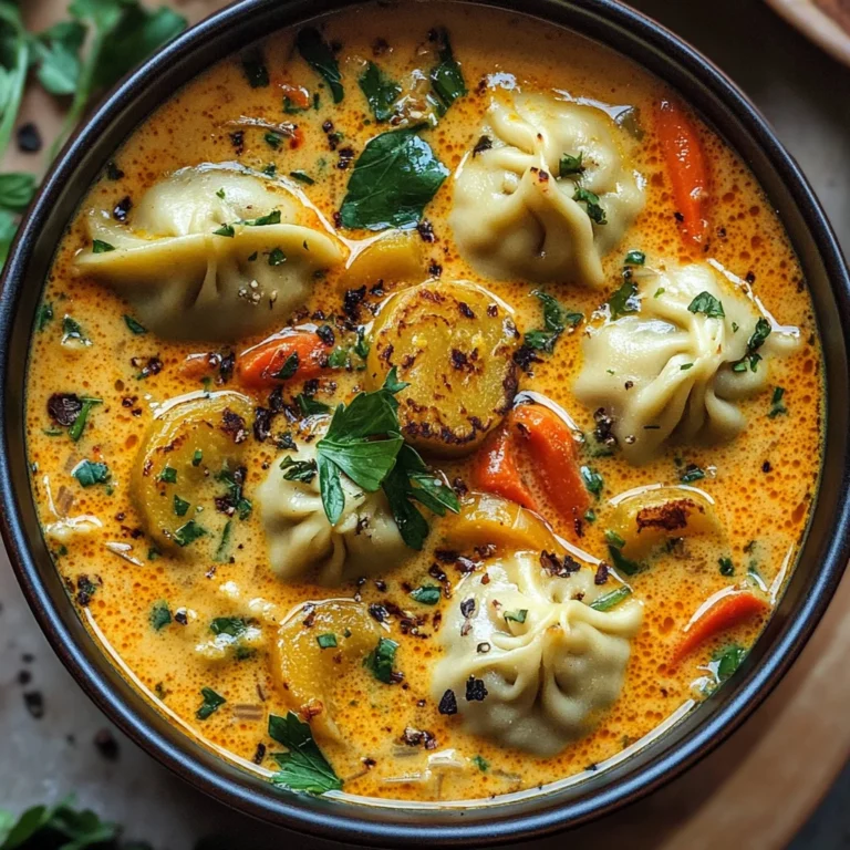 Quick Coconut Curry Soup with Dumplings