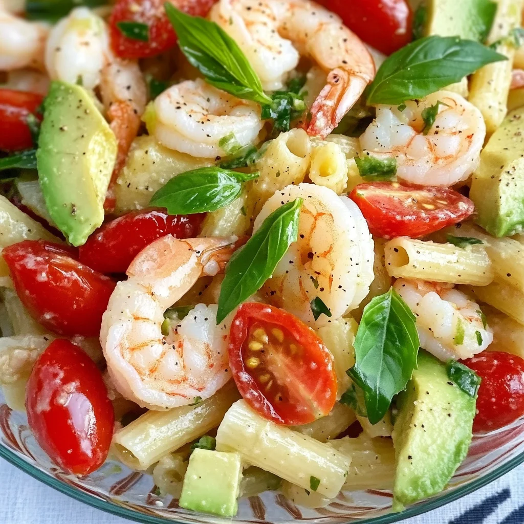 Shrimp Avocado Pasta Salad