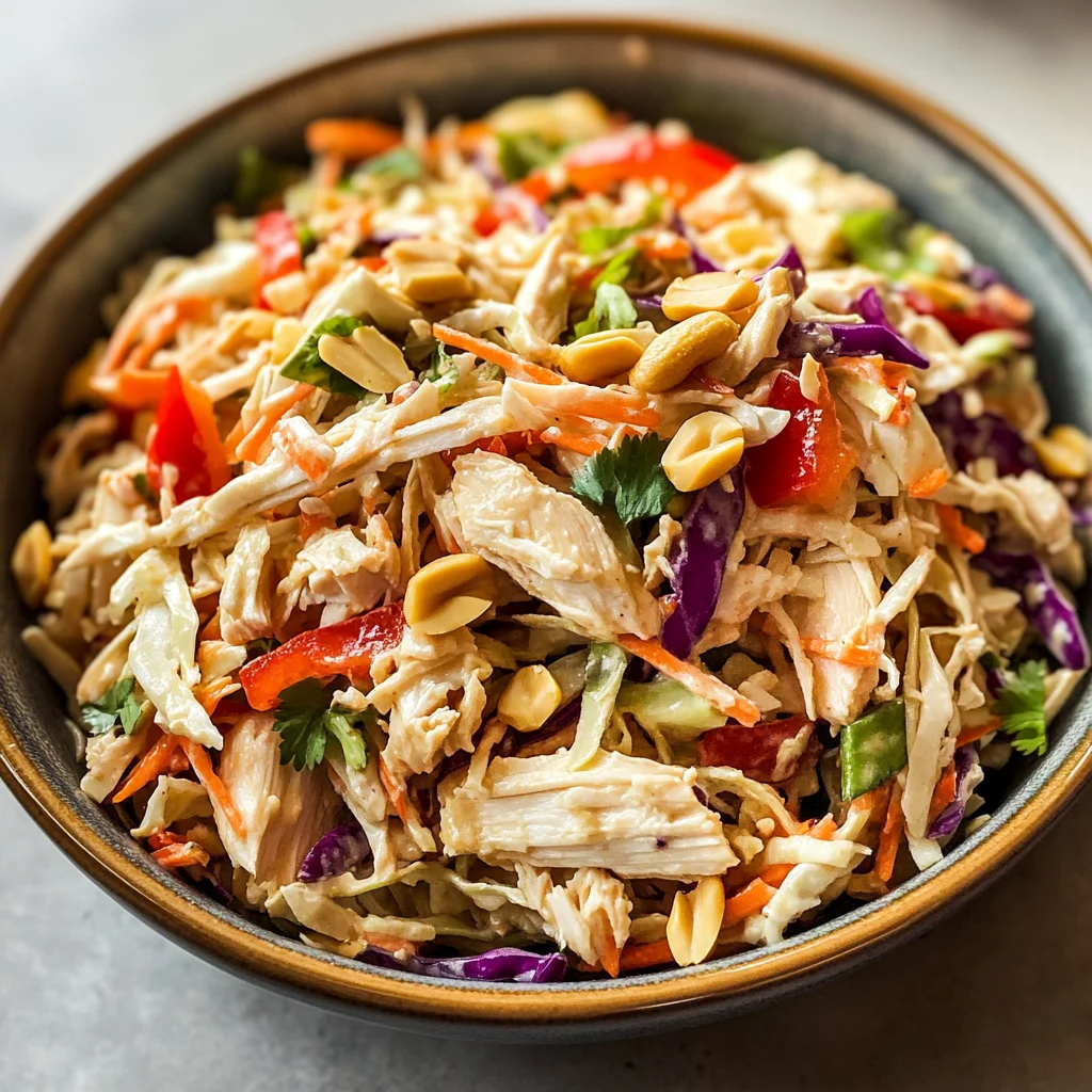 Thai Chicken Salad with Peanut Dressing