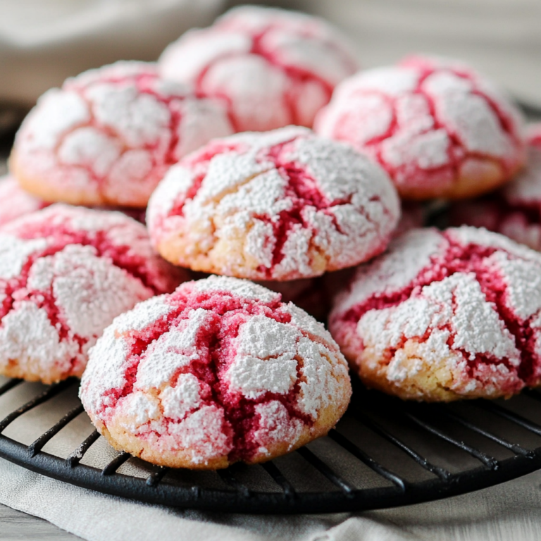 Raspberry Crinkle Cookies – Soft, Chewy & Beautiful!