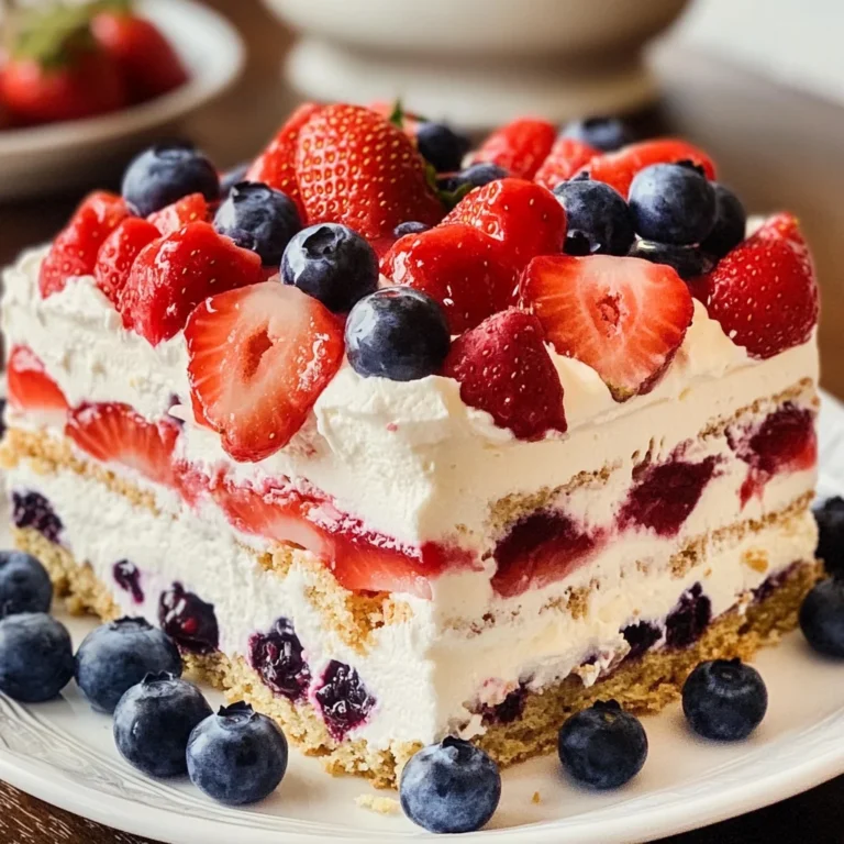 Patriotic Berry Icebox Cake