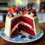 Red Velvet 4th of July Cake