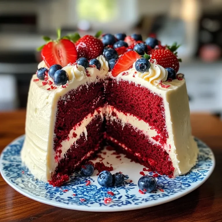 Red Velvet 4th of July Cake
