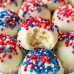 Red, White, and Blue Cake Balls