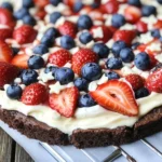 Star-Spangled Brownie Pizza